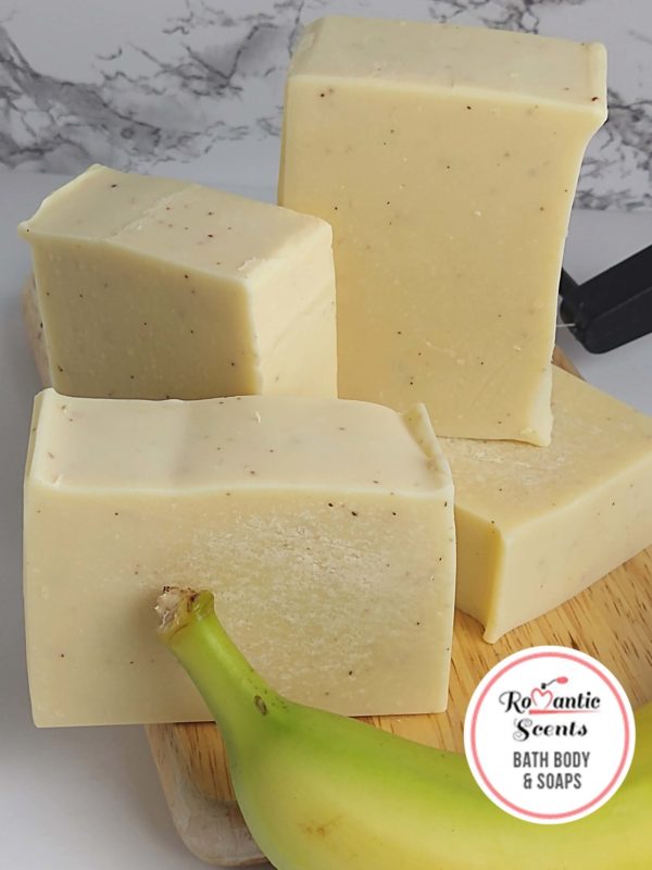 Yogurt Banana Soap with Poppy Seeds Fragrance Free by Romantic Scents