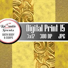 Gold Digital Print for Scrapbooking or Digital Print for Soap Wrapper Labels