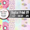 Donut Digital Print Download for Scrapbooking or Digital Print for Soap Wrapper Labels