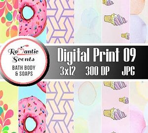 Donut Digital Print Download for Scrapbooking or Digital Print for Soap Wrapper Labels