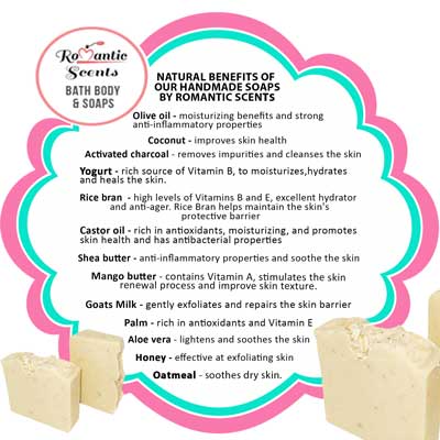 Natural Soap Benefits List by Romantic Scents