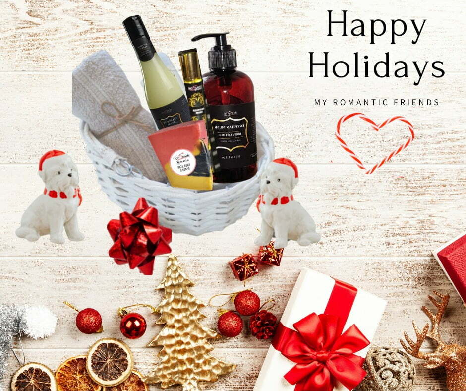 Happy Holidays Gift Sets Romantic Scents Bath Body Soaps