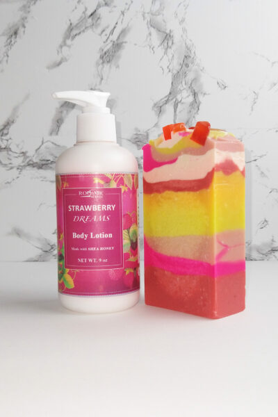 Strawberry Dreams Lotion Soap Gift Set of 2