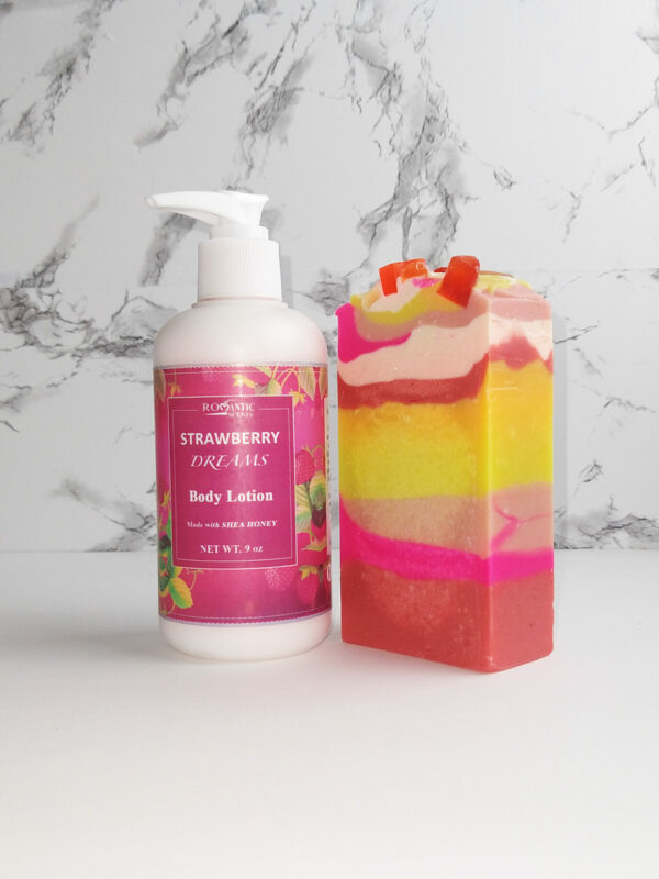 Strawberry Dreams Lotion Soap Gift Set of 2